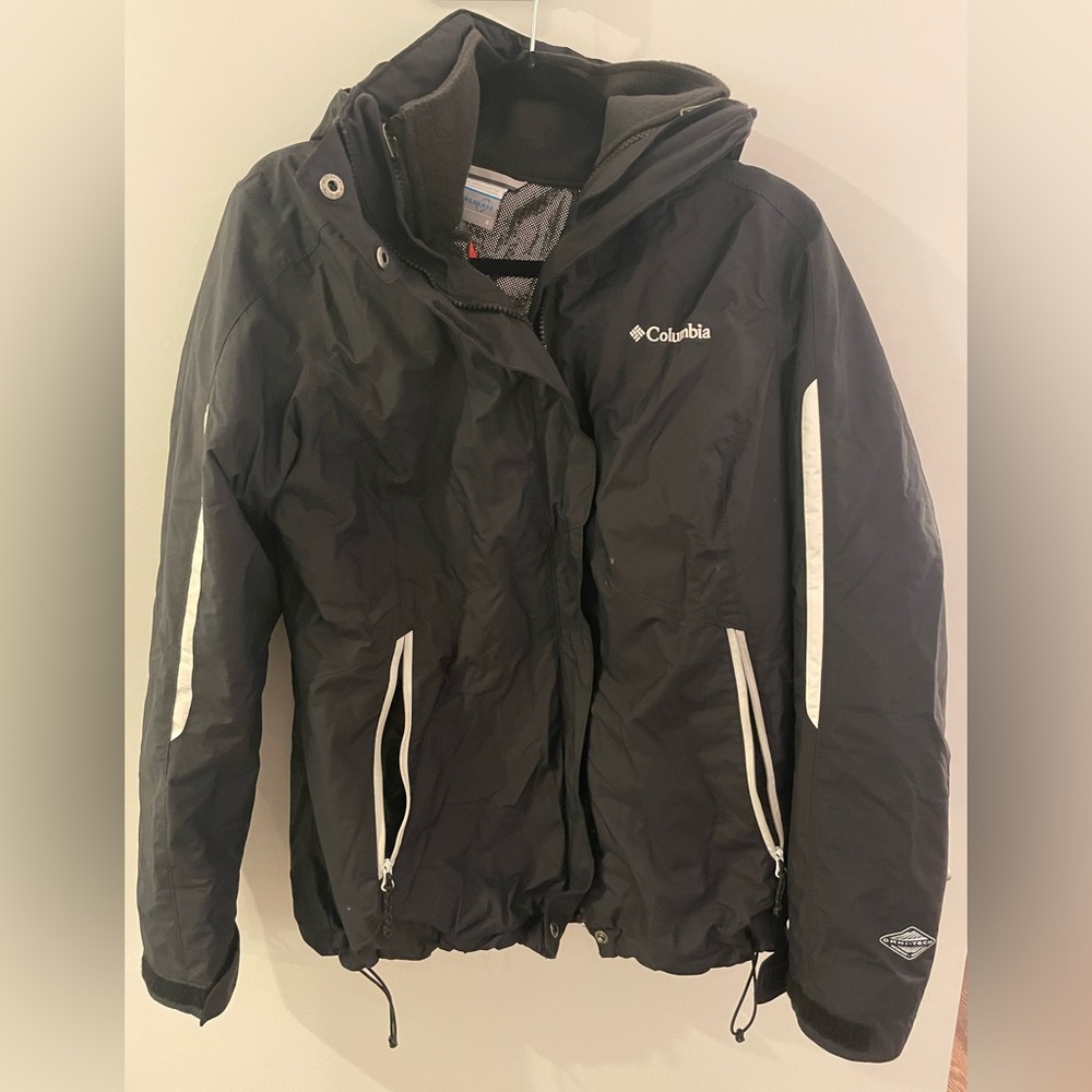 Columbia Black Ski Jacket with Fleece Jacket insert